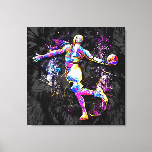 Basketball Player - B-Ball Slam Dunk - Streetball Canvas Afdruk (Voorkant)