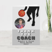 Basketball Player Basketball Coach-foto Bedankkaart (Voorkant)