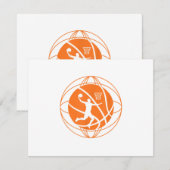 Basketball Player Basketball Lover RSVP Kaartje (Voorkant / Achterkant)