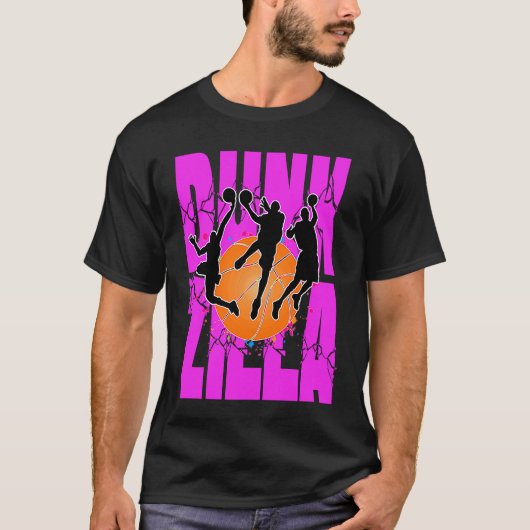 Basketball Player Basketballer Sports Dunk  2 T-shirt (Voorkant)