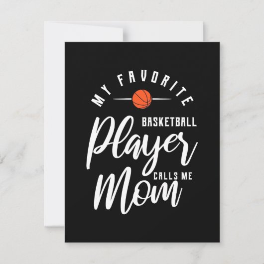 Basketball Player belt me mama Bedankkaart (Voorkant)