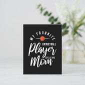 Basketball Player belt me mama Bedankkaart (Staand voorkant)