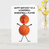 Basketball Player Birthday-kaart Kaart (Gele Bloem)