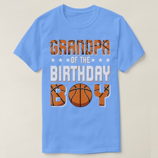 Basketball Player Birthday opa van de verjaardag T-shirt (Design voorkant)