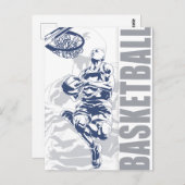 Basketball Player Briefkaart (Voorkant / Achterkant)