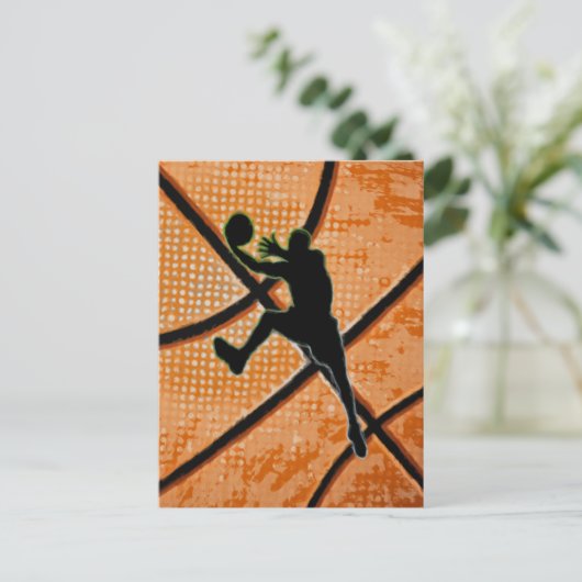 Basketball Player Briefkaart (Staand voorkant)