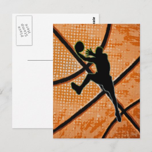 Basketball Player Briefkaart (Voorkant / Achterkant)