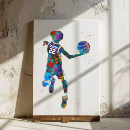 Basketball Player Canvas Afdruk