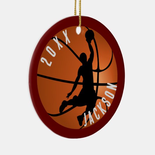 Basketball Player Christmas Keramisch Ornament (Rechts)