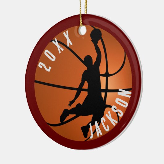 Basketball Player Christmas Keramisch Ornament (Links)