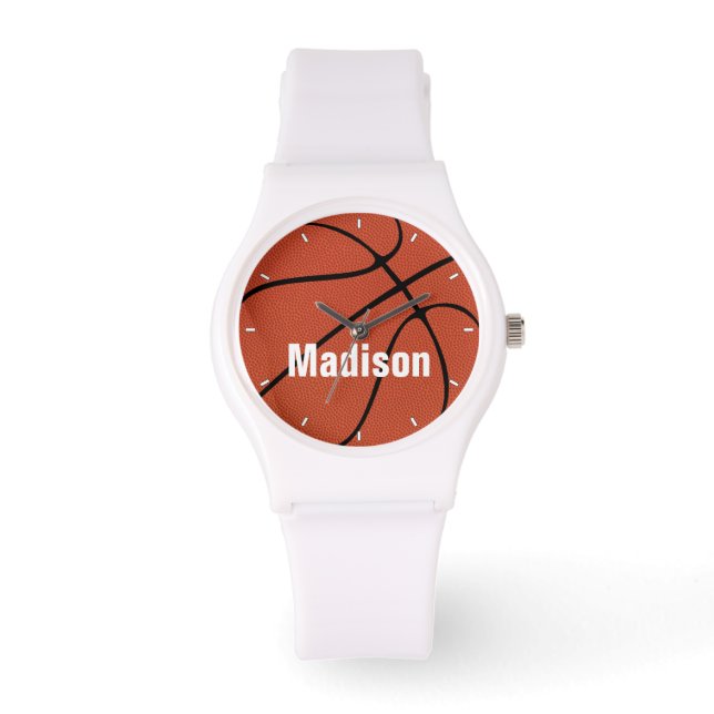 Basketball Player/Coach aangepaste tekstpoorten vo Horloge (Voorkant)