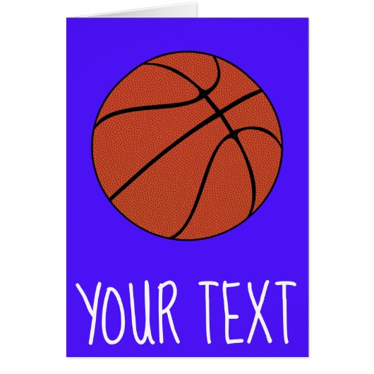 Basketball Player/Coach Custom Text and Color Kaar (Voorkant)