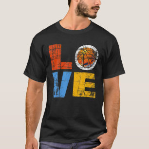 Basketball Player Coach Team Ball  Distress T-shirt