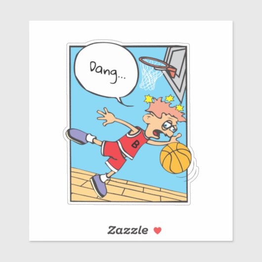 Basketball Player Custom-Cut Vinyl Sticker (Vel)