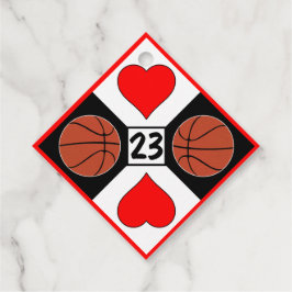 Basketball Player Custom Jersey Number Cute Party Bedankjes Labels