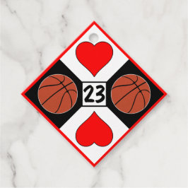Basketball Player Custom Jersey Number Cute Party Bedankjes Labels