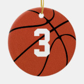 Basketball Player Custom Jersey Number of Letters Keramisch Ornament (Voorkant)