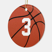 Basketball Player Custom Jersey Number of Letters Keramisch Ornament (Links)