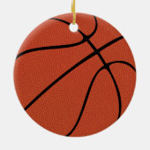 Basketball Player Custom Jersey Number of Letters Keramisch Ornament (Achterkant)