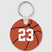 Basketball Player Custom Jersey Number of Letters Sleutelhanger (Achterkant)