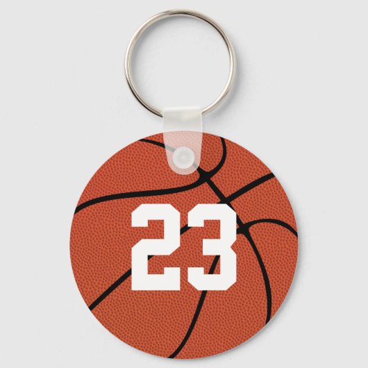 Basketball Player Custom Jersey Number of Letters Sleutelhanger (Achterkant)
