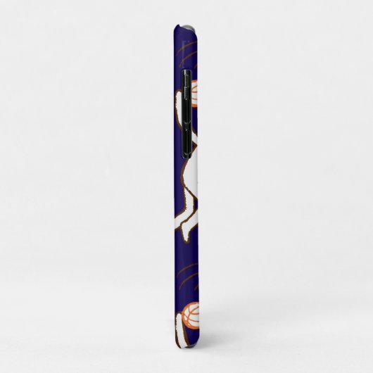 Basketball Player Custom Name Number Navy Blue Case-Mate iPhone Case (Achterkant/links)