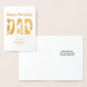 Basketball Player Dad Happy Birthday Folie Kaart (Display)