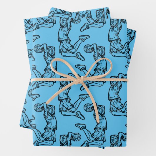 Basketball Player doet een donkerder ontwerp voor  Inpakpapier Vel (In situ)