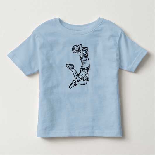 Basketball Player doet een donkerder ontwerp voor Kinder Shirts (Voorkant)