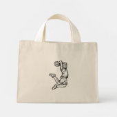 Basketball Player doet een donkerder ontwerp voor Mini Tote Bag (Achterkant)