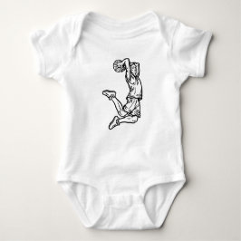 Basketball Player doet een donkerder ontwerp voor  Romper