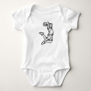 Basketball Player doet een donkerder ontwerp voor Romper