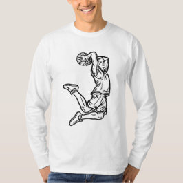 Basketball Player doet een donkerder ontwerp voor  T-shirt