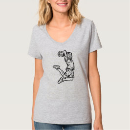 Basketball Player doet een donkerder ontwerp voor  T-shirt