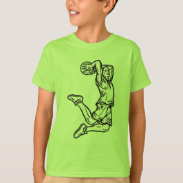 Basketball Player doet een donkerder ontwerp voor  T-shirt