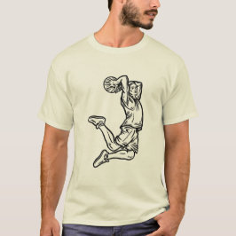 Basketball Player doet een donkerder ontwerp voor  T-shirt