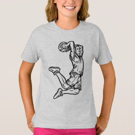 Basketball Player doet een donkerder ontwerp voor  T-shirt