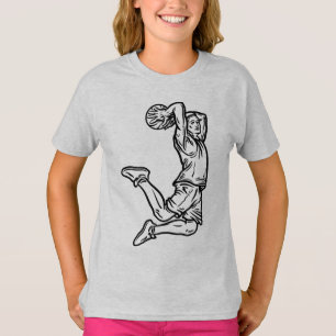 Basketball Player doet een donkerder ontwerp voor T-shirt