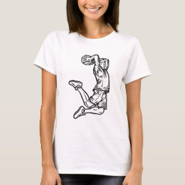 Basketball Player doet een donkerder ontwerp voor  T-shirt