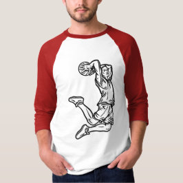Basketball Player doet een donkerder ontwerp voor  T-shirt