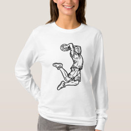Basketball Player doet een donkerder ontwerp voor  T-shirt