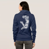 Basketball Player Doing Slam Dunk Light Design Hoodie (Achterkant volledig)