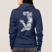 Basketball Player Doing Slam Dunk Light Design Hoodie (Achterkant)