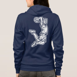 Basketball Player Doing Slam Dunk Light Design Hoodie