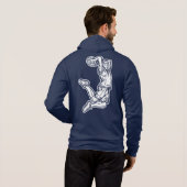 Basketball Player Doing Slam Dunk Light Design Hoodie (Achterkant volledig)