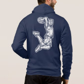 Basketball Player Doing Slam Dunk Light Design Hoodie (Achterkant)