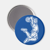 Basketball Player Doing Slam Dunk Light Design Magneet (Voorkant / Achterkant)