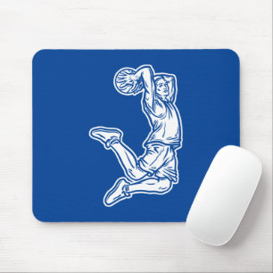 Basketball Player Doing Slam Dunk Light Design Muismat