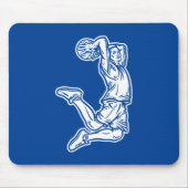 Basketball Player Doing Slam Dunk Light Design Muismat (Voorkant)