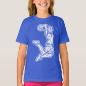 Basketball Player Doing Slam Dunk Light Design T-shirt (Voorkant)